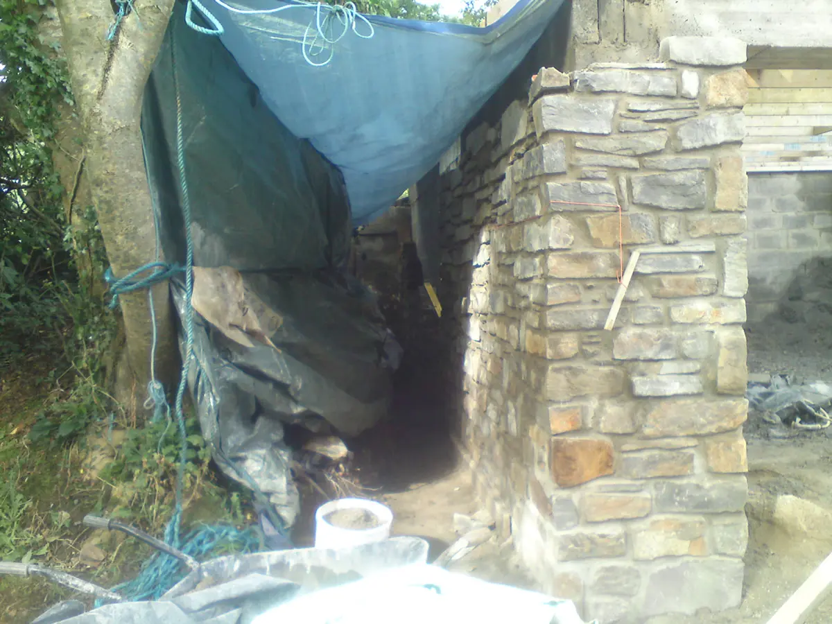 Stone pillars and detailing by Quinn Masonry